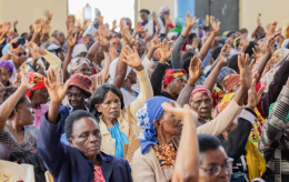 More than 700 widows met at a church in Kangaru, Embu County